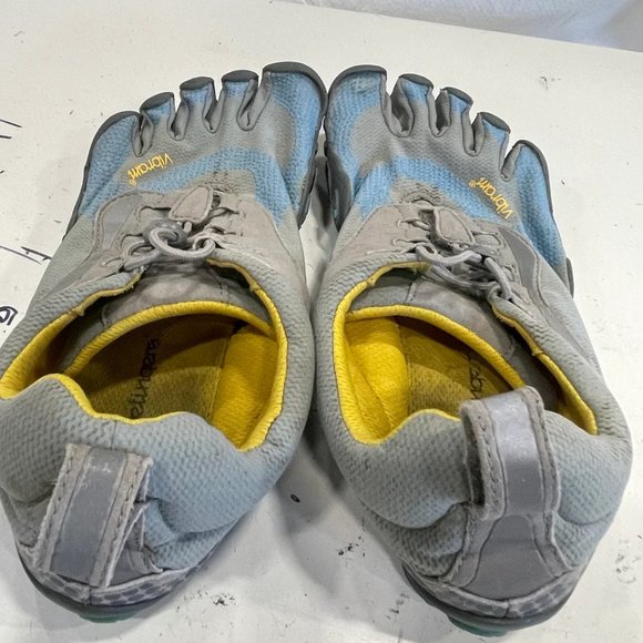 Vibram five finger womens gray blue barefoot running athletic shoes W356 size 39 - Picture 2 of 5